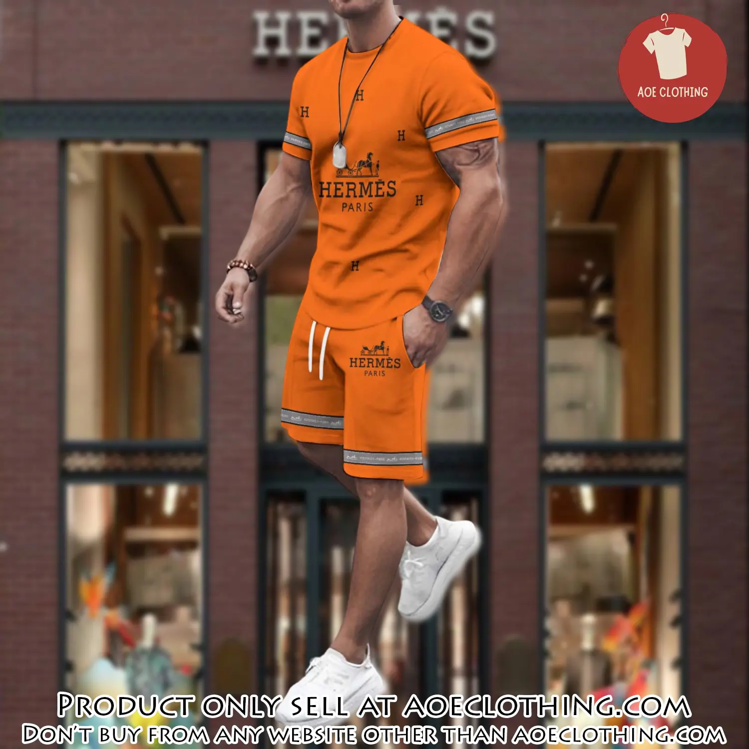 Hermes combo unisex tshirt & short limited luxury outfit cts1107 aoe1813669